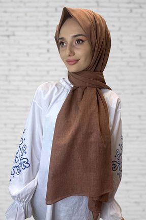 شال قهوه ای زنانه پنبه ای Shecarf - کد 864472897