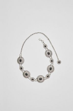 کمربند طوسی زنانه Stradivarius - کد 864474134