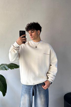 سوئیشرت بژ مردانه چاپی Flaw Wear - کد 864479150