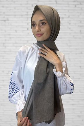 شال طوسی زنانه پنبه ای Shecarf - کد 864472892