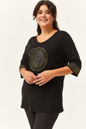 بلوز سایز بزرگ مشکی زنانه سایز بزرگ Ebsumu - کد 248317975