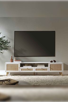 میز و پایه تلویزیون سفید MDF Onouqo - کد 858385975