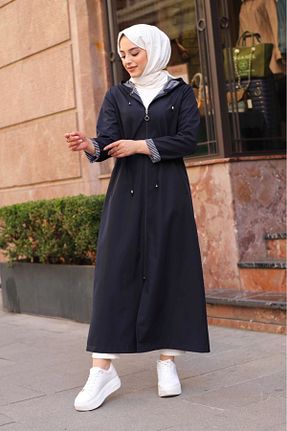 ترنچکت حجاب سرمه ای زنانه بدون آستر ALNİSS COLLECTİON - کد 852298931