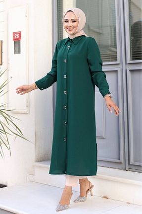تونیک حجاب سبز زنانه بافتنی ALNİSS COLLECTİON - کد 841305757
