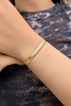 دستبند طلا طلائی زنانه 14 عیار Altınaşkı - کد 826377079