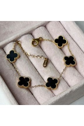دستبند استیل (فولاد) مشکی زنانه استیل ضد زنگ MELENY - کد 864507885