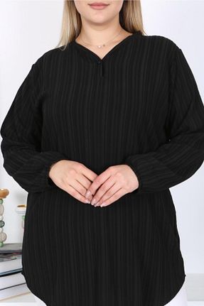 تونیک مشکی زنانه بافتنی Tunikteks - کد 864513045