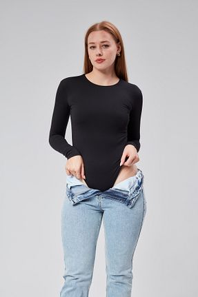 بادی مشکی زنانه یقه دوچرخه Maison La Femme - کد 863213454