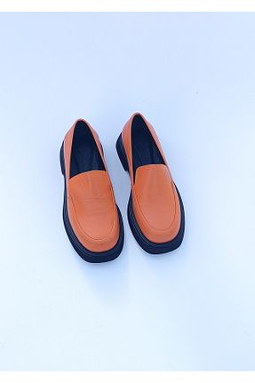 کفش مجلسی نارنجی زنانه چرم خالص izabutik - کد 864517003