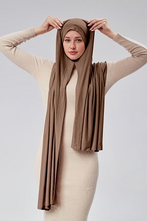 شال قهوه ای زنانه ویسکون Sonbaharmoda - کد 864576186