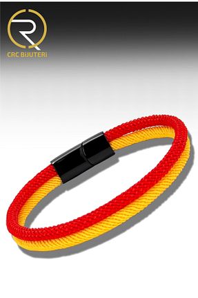 دستبند جواهر زرد زنانه استیل (فولاد) Crc Bijuteri - کد 864016427