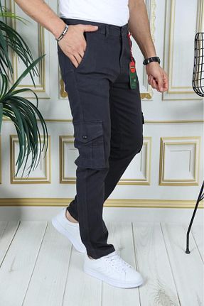 شلوار طوسی مردانه Keten Görünümlü PHANTOM JEANS - کد 855020101