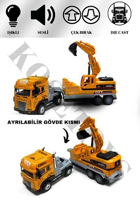 ماشین آلات راهسازی و کامیون اسباب بازی kosetoys - کد 864604941