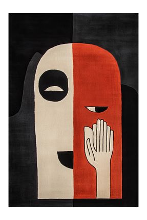 فرش رنگی قابل شستشو Rugs Modern Halı - کد 864605988