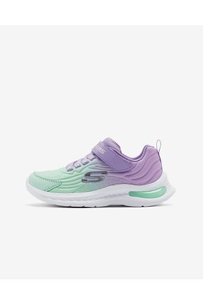 کفش اسنیکر بنفش بچه گانه بند دار Skechers - کد 810232382