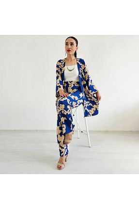 کیمونو و کافتان آبی زنانه لیکرا Altı Üstü Butik - کد 863636504