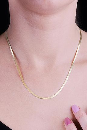 گردنبند نقره طلائی زنانه 925 عیار Söğütlü Silver - کد 337015904