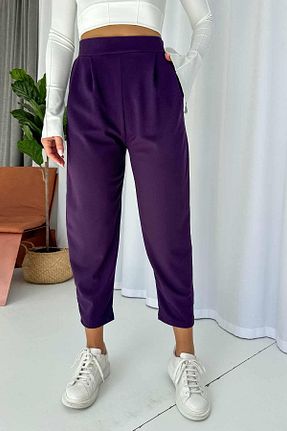 شلوار بنفش زنانه مخلوط پلی استر Mine Tan Butik - کد 867544400