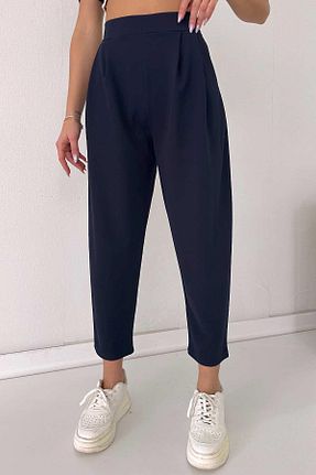 شلوار سرمه ای زنانه مخلوط پلی استر Mine Tan Butik - کد 796743666