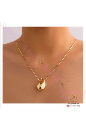 گردنبند استیل ( فولاد ) طلائی زنانه استیل ضد زنگ Neon Takı by Atalay - کد 849378256