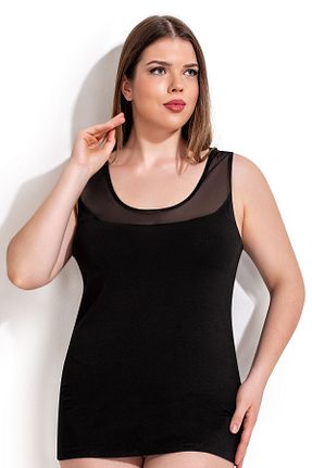 رکابی سایز بزرگ مشکی زنانه سایز بزرگ ÖZKAN underwear - کد 679757118