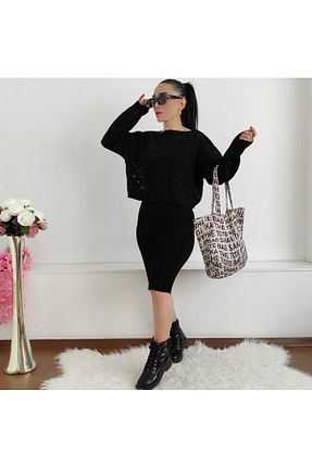 لباس مشکی تریکو Altı Üstü Butik - کد 864686451