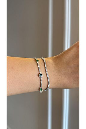 دستبند استیل (فولاد) زنانه رودیوم Atelier Duygu - کد 778721061
