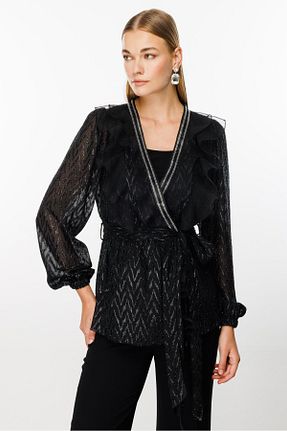 تونیک مشکی زنانه بافتنی Moda İlgi - کد 820037899