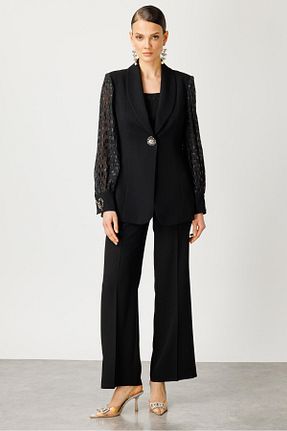 کت مشکی زنانه رگولار Moda İlgi - کد 816095653
