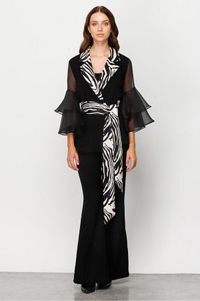 پیراهن مشکی زنانه رگولار Moda İlgi - کد 786393675