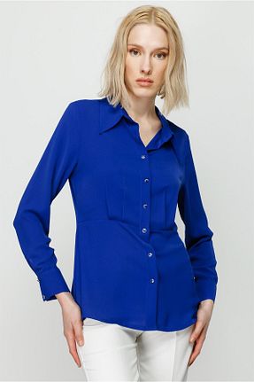 پیراهن سرمه ای زنانه رگولار Moda İlgi - کد 664294595