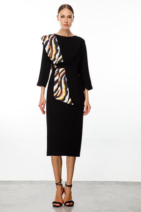 لباس مشکی زنانه بافتنی Moda İlgi - کد 837988114