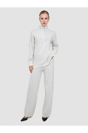 ست بالاتنه و پائین تنه نباتی زنانه تریکو Serianno - کد 795510536