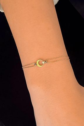 دستبند طلا زرد زنانه 14 عیار Fiyonk Kuyumculuk - کد 864736032