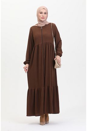کلاه و ابایا قهوه ای زنانه پلی استر sefamerve - کد 864738254