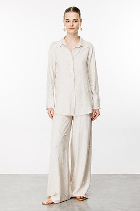 تونیک بژ زنانه بافتنی Moda İlgi - کد 843525207