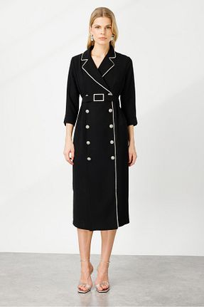 لباس مشکی زنانه بافتنی Moda İlgi - کد 810082021