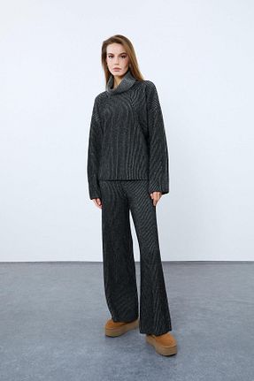 شلوار مشکی زنانه پارچه Serianno - کد 864742611
