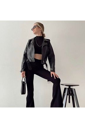 کت مشکی زنانه اسلیم ALINTERYY - کد 89360635