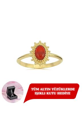 انگشتر طلا زرد زنانه 14 عیار FasekGold - کد 95852054