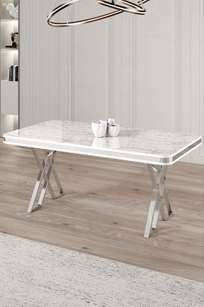 میز آشپزخانه سفید MDF Canisa - کد 864903878