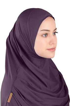 روسری بنفش پلی استر Ecardin - کد 864752699
