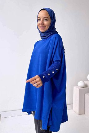 تونیک حجاب سرمه ای زنانه مخلوط ویسکون Ka Hijab - کد 381103543