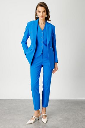 کت آبی زنانه رگولار Moda İlgi - کد 809636254