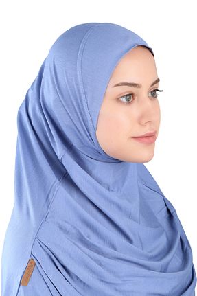 روسری آبی پلی استر Ecardin - کد 864752393