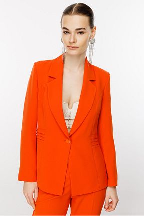 کت نارنجی زنانه رگولار Moda İlgi - کد 843501033