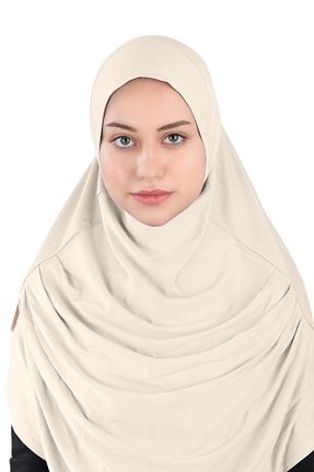 روسری بژ پلی استر Ecardin - کد 864752561