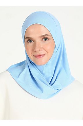 روسری آبی پلی استر Ecardin - کد 864752833