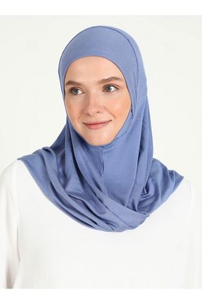 روسری آبی ساده Ecardin - کد 864752856