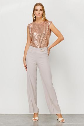 شلوار بژ زنانه پلی استر Moda İlgi - کد 746388965